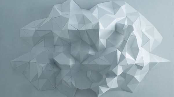 Béranger Laymond / Reliefs, 2015, carton-plume, 140 x 80 x 35cm © B.Laymond